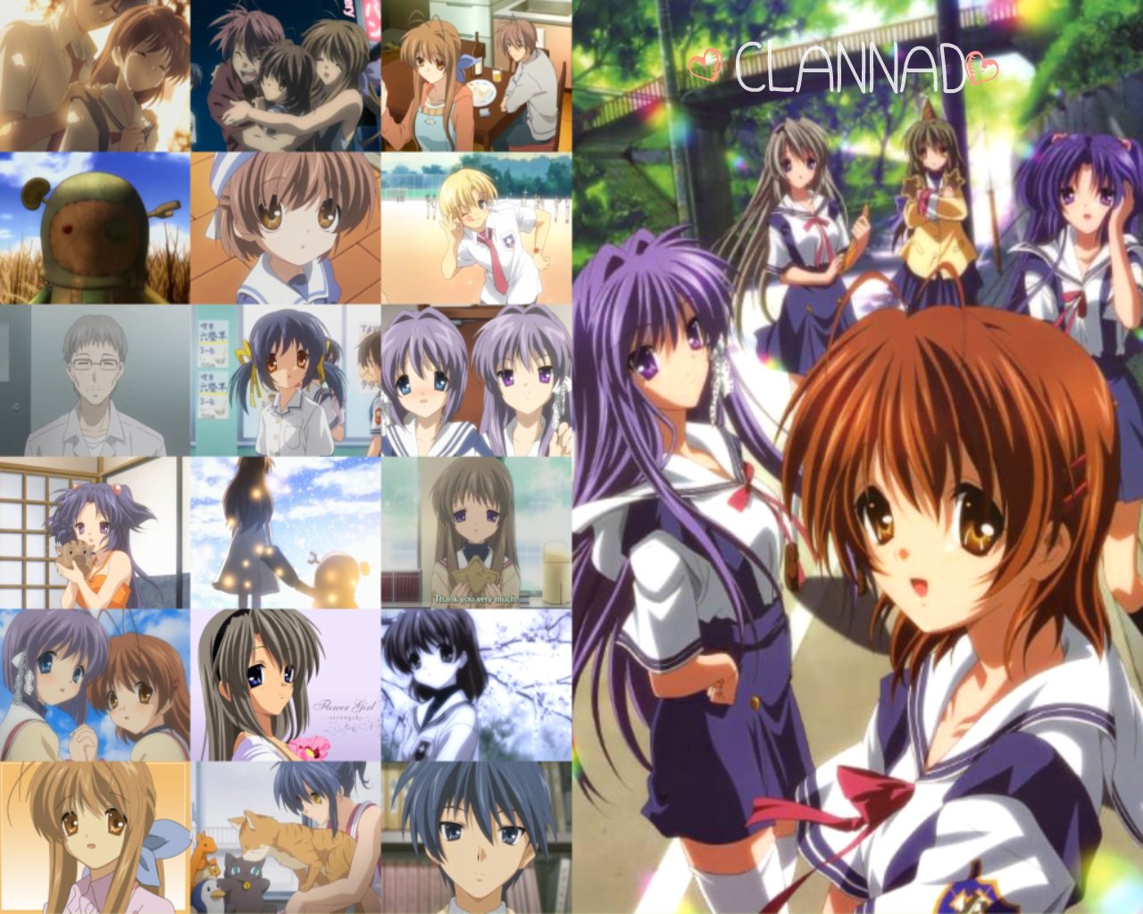 Youhei Sunohara Mei Sunohara Misae Sagara Katsuki Shima Girl from the Illusionary World Junk Robot Tomoyo Sakagami Kotomi Ichinose Fuuko Ibuki Kyou Fujibayashi Ryou Fujibayashi Nagisa Furukawa Anime Clannad Image