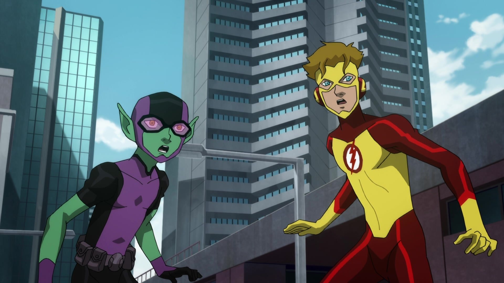 Garfield Logan Wally West Kid Flash Beast Boy movie Teen Titans: The Judas Contract Image