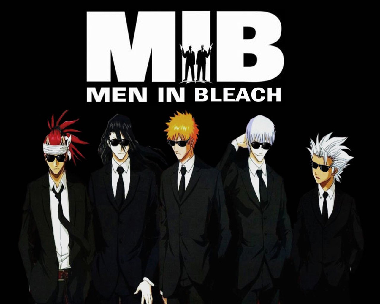 Men in Bleach: Byakuya, Hitsugaya, Ichimaru & Ichigo Unite