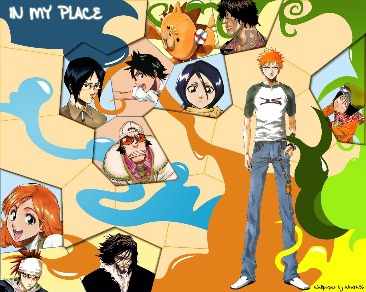 Zangetsu (Bleach) Rukia Kuchiki Renji Abarai Orihime Inoue Uryu Ishida Tatsuki Arisawa Kon (Bleach) Yasutora Sado Hanataro Yamada Ichigo Kurosaki Anime Bleach Image