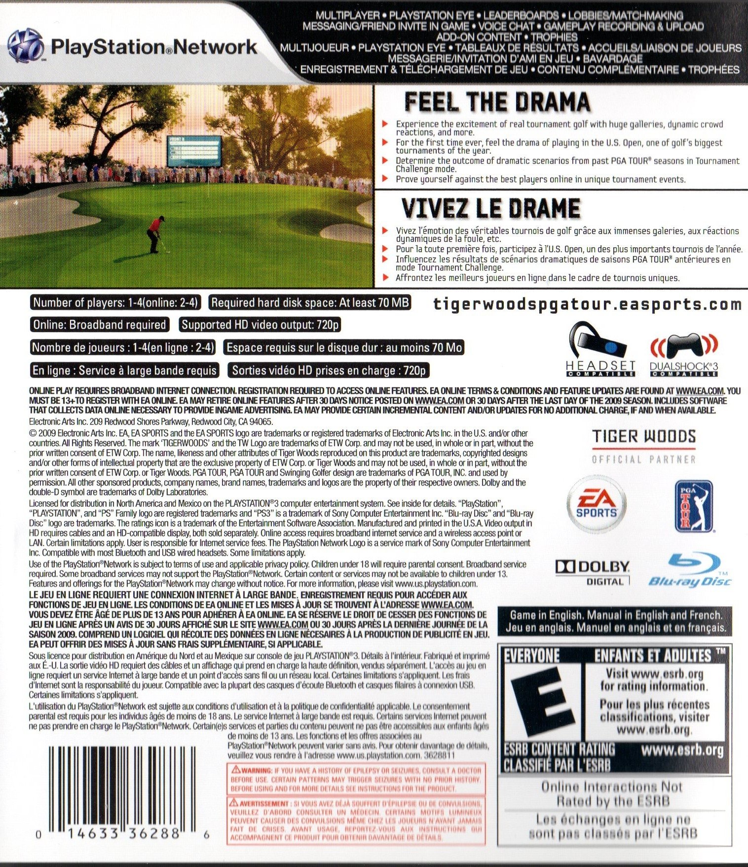 video game Tiger Woods PGA Tour 10 Image