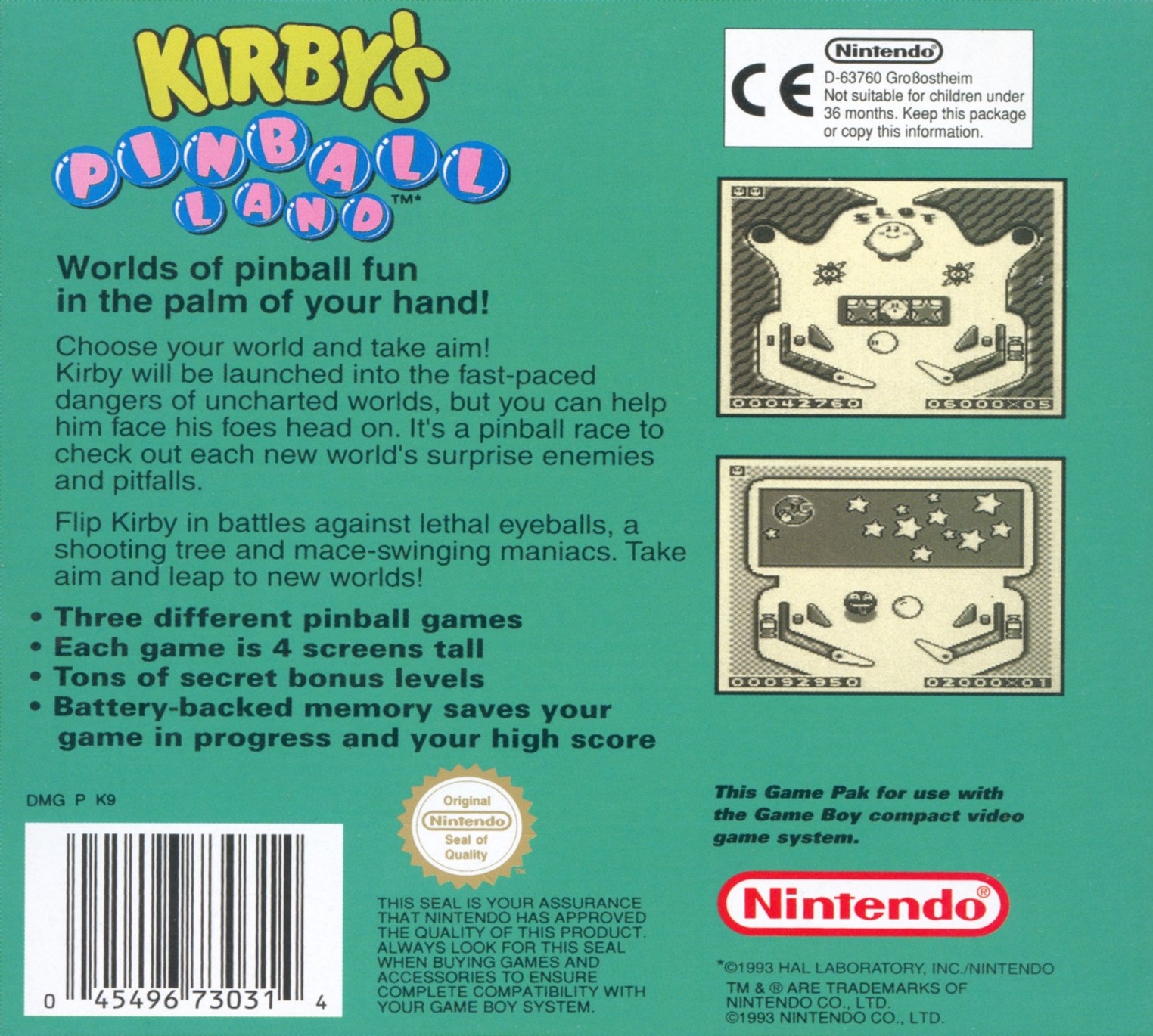 video game Kirby's Pinball Land Image