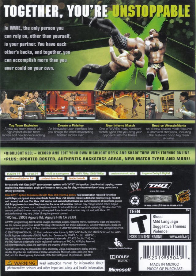 video game WWE SmackDown vs. Raw 2009 Image