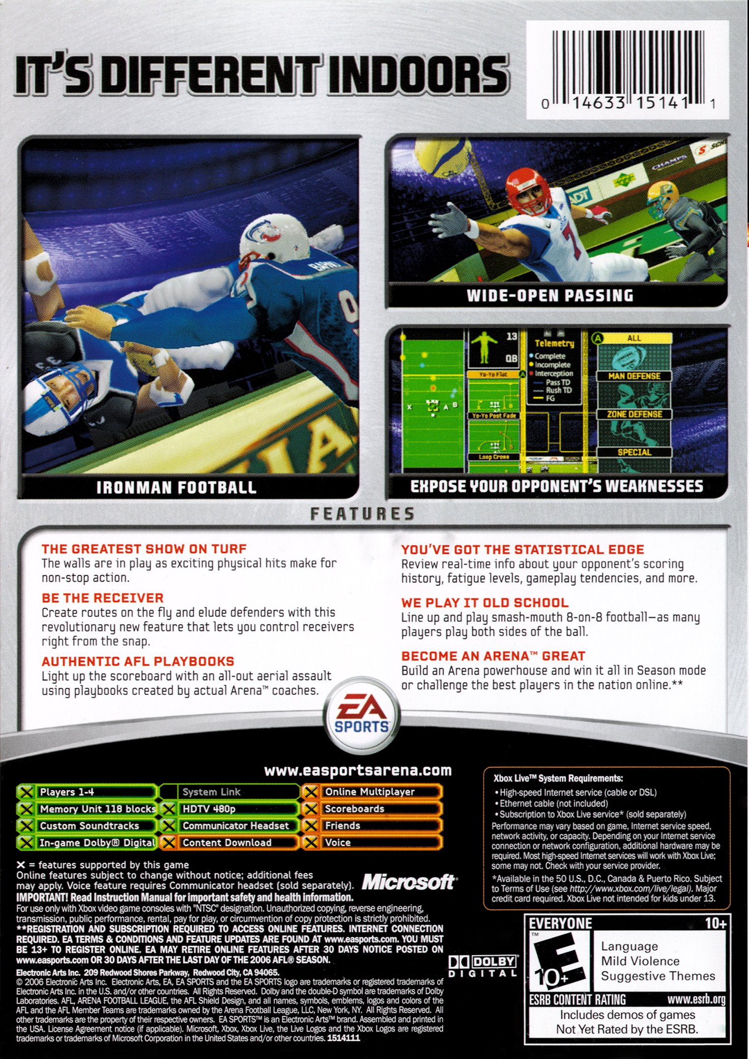Arena Football Video Game Box Art - ID: 51422 - Image Abyss
