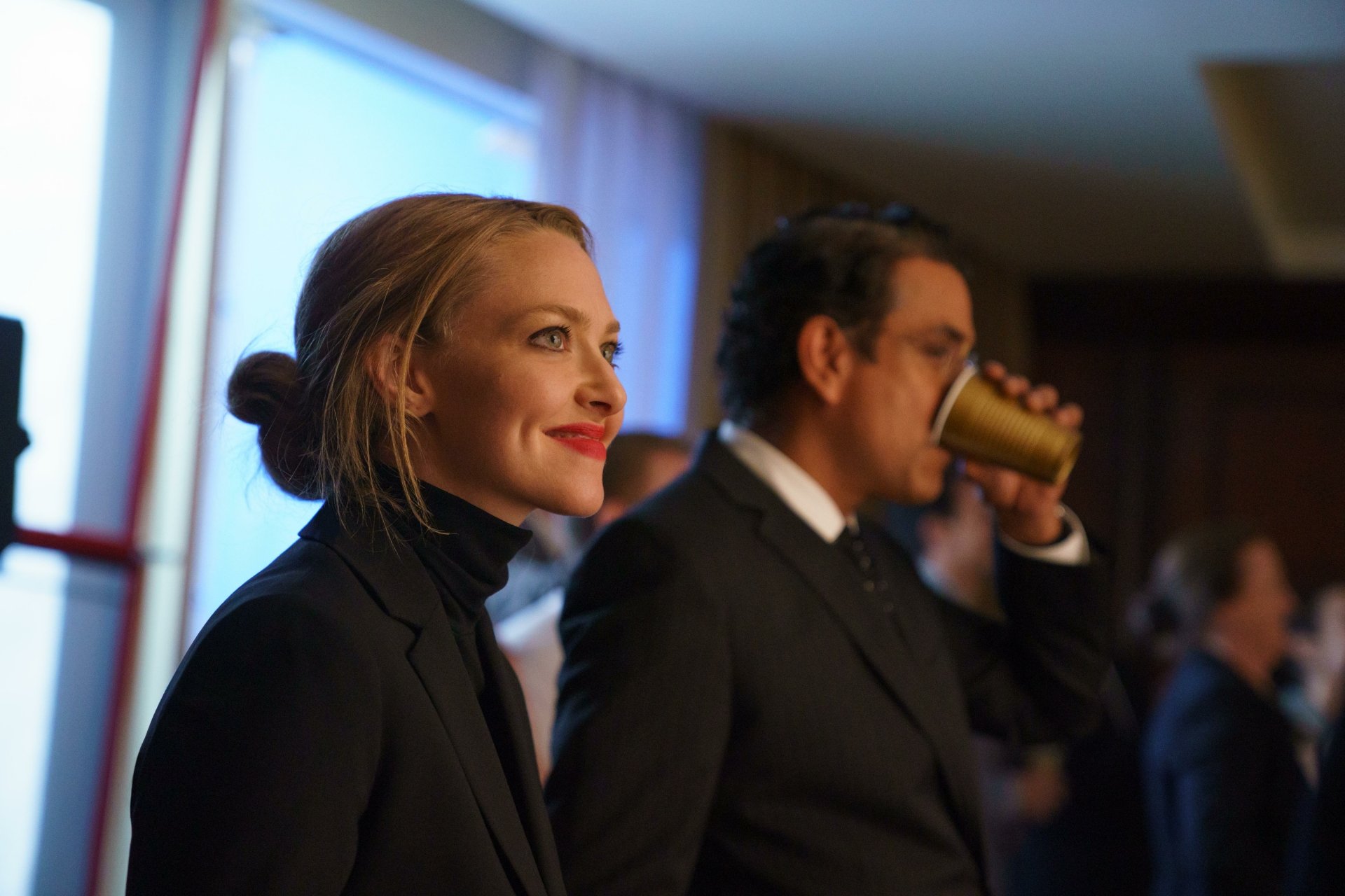 Naveen Andrews Amanda Seyfried TV Show The Dropout Image