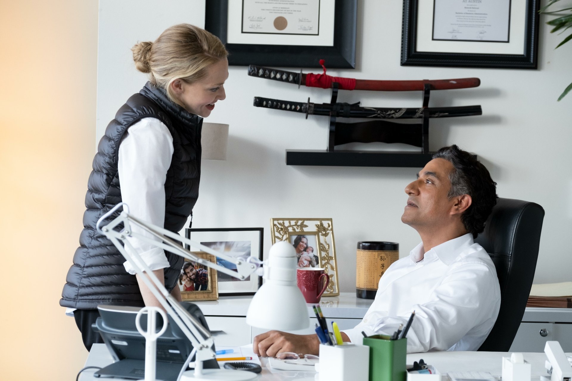 Naveen Andrews Amanda Seyfried TV Show The Dropout Image