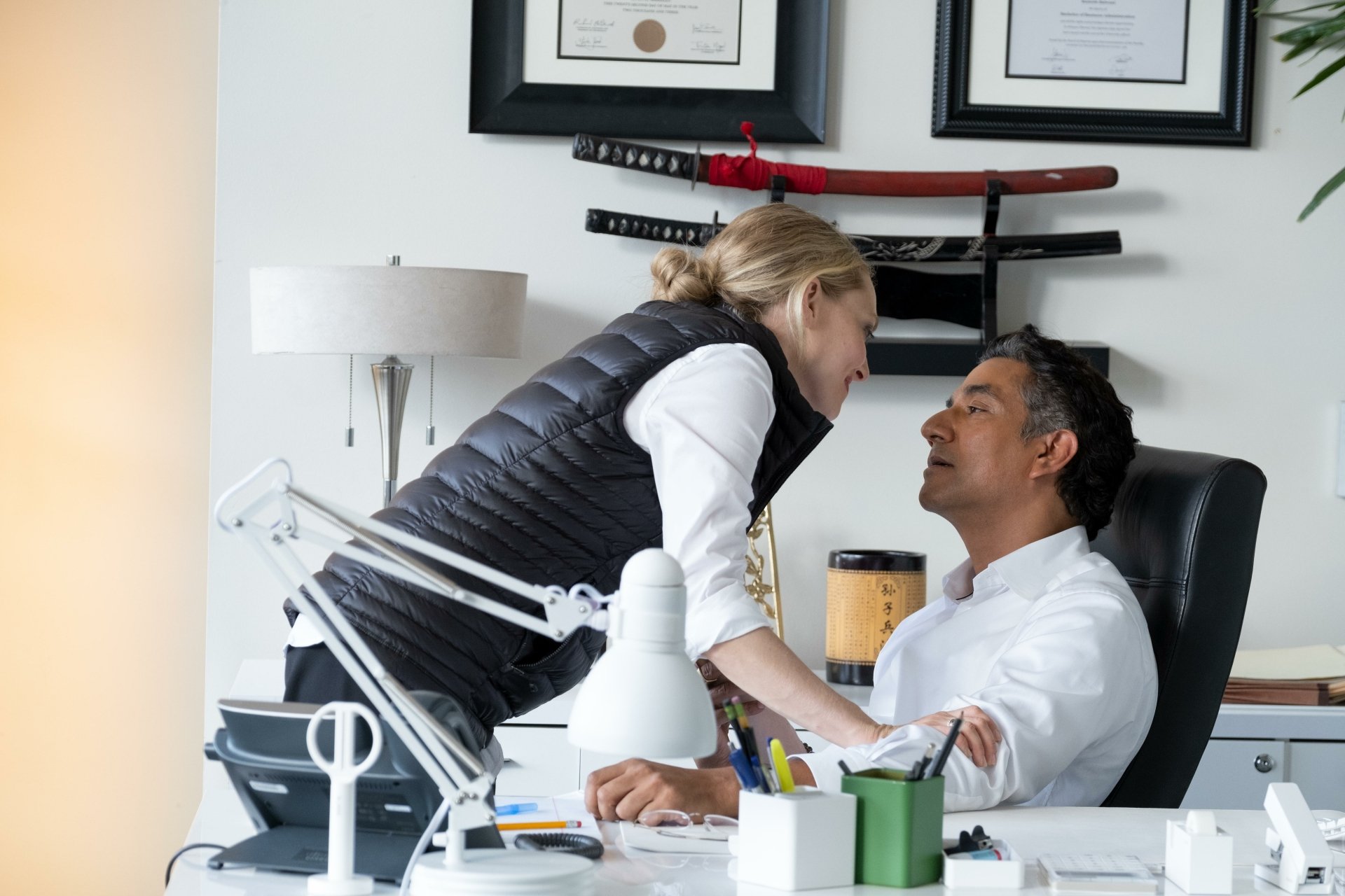 Naveen Andrews Amanda Seyfried TV Show The Dropout Image