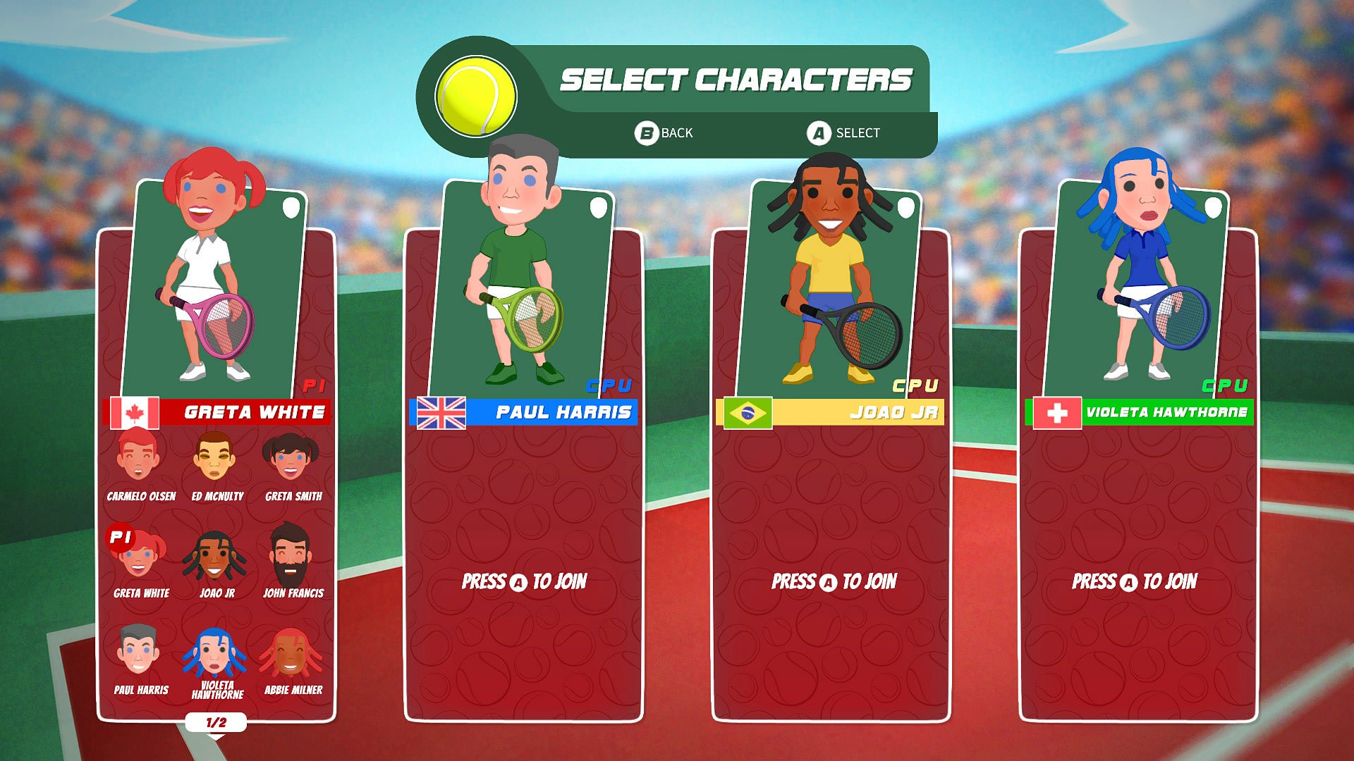 video game Super Tennis Blast Image