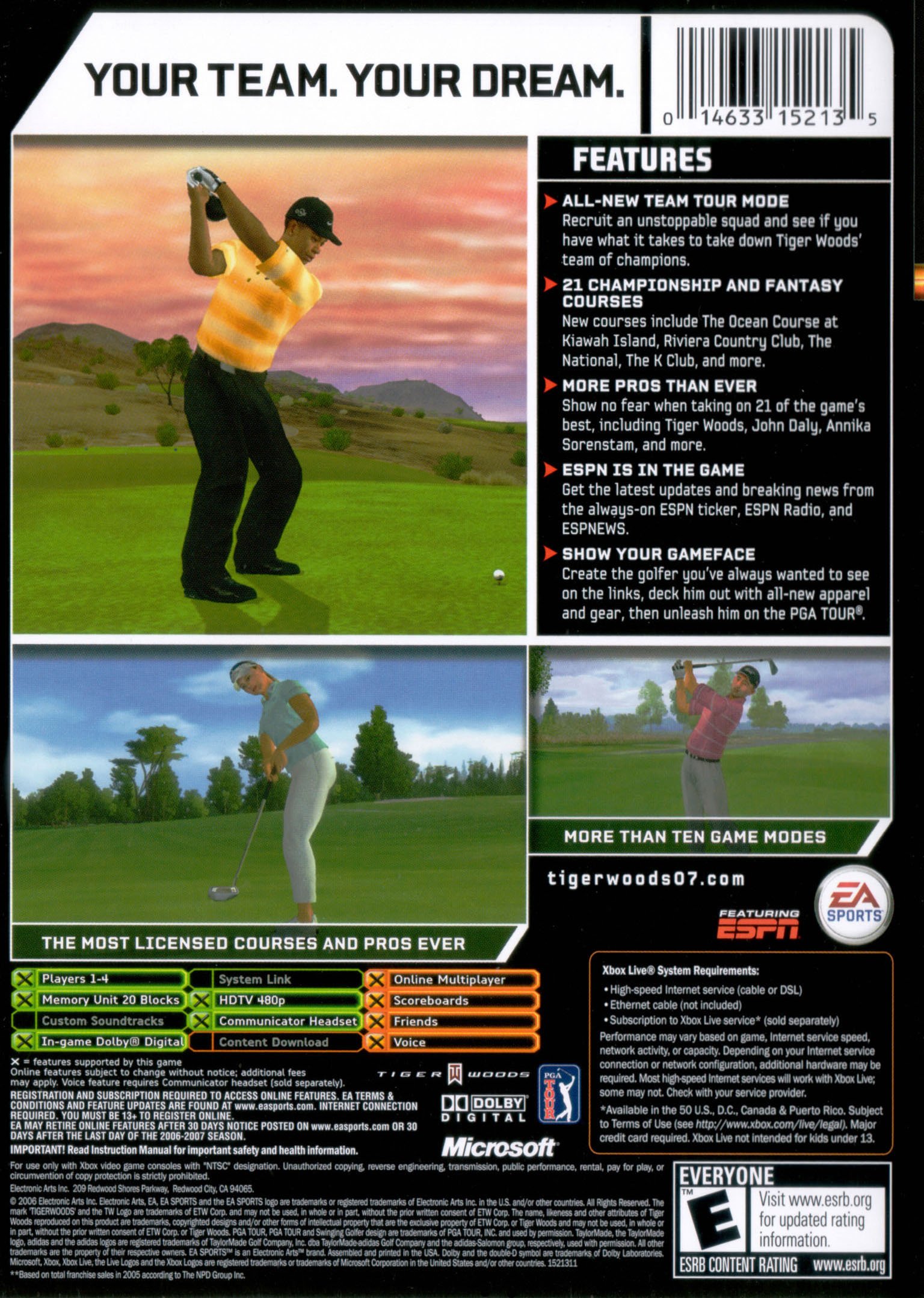 video game Tiger Woods PGA Tour 07 Image