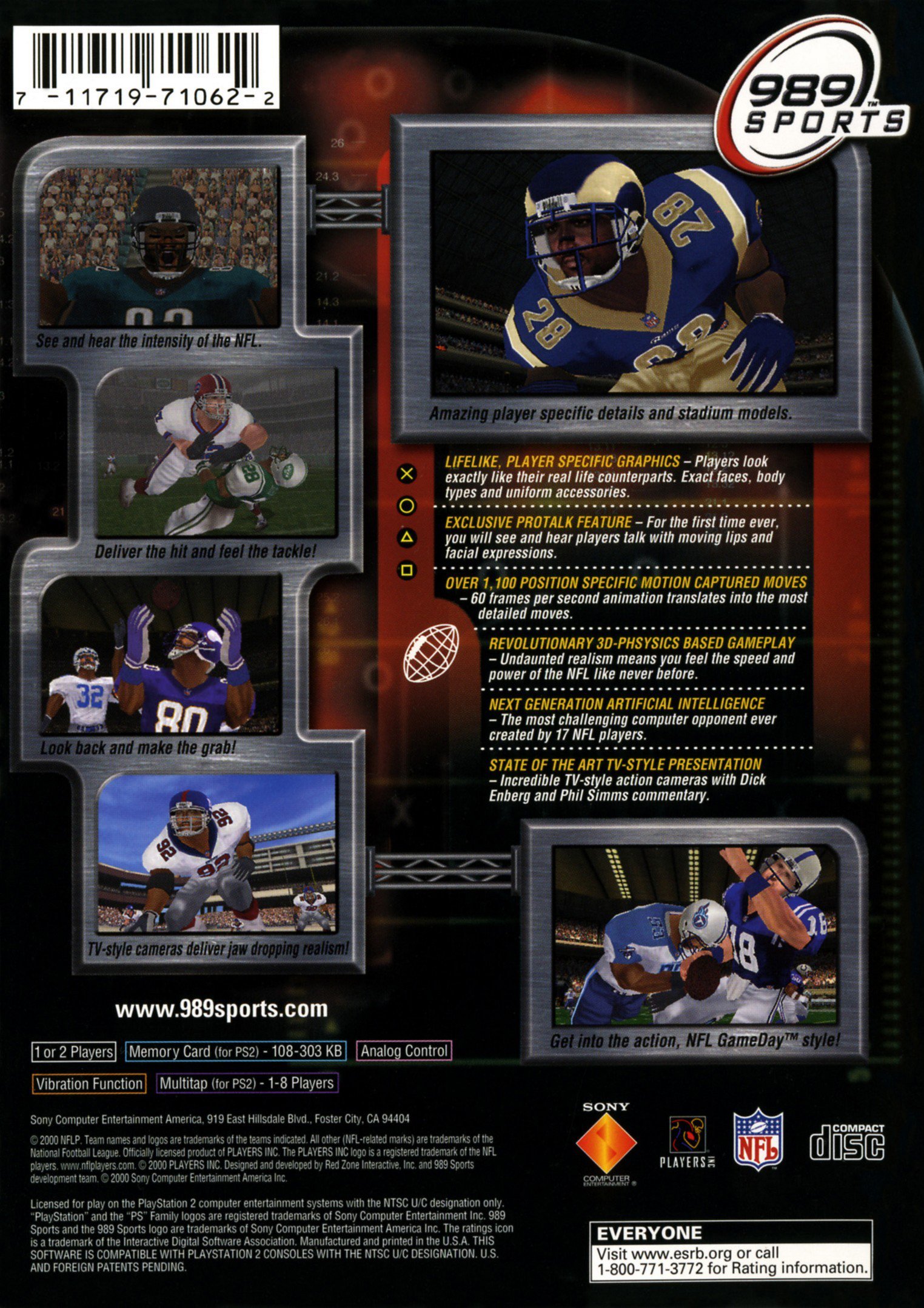 video game NFL GameDay 2001 Image