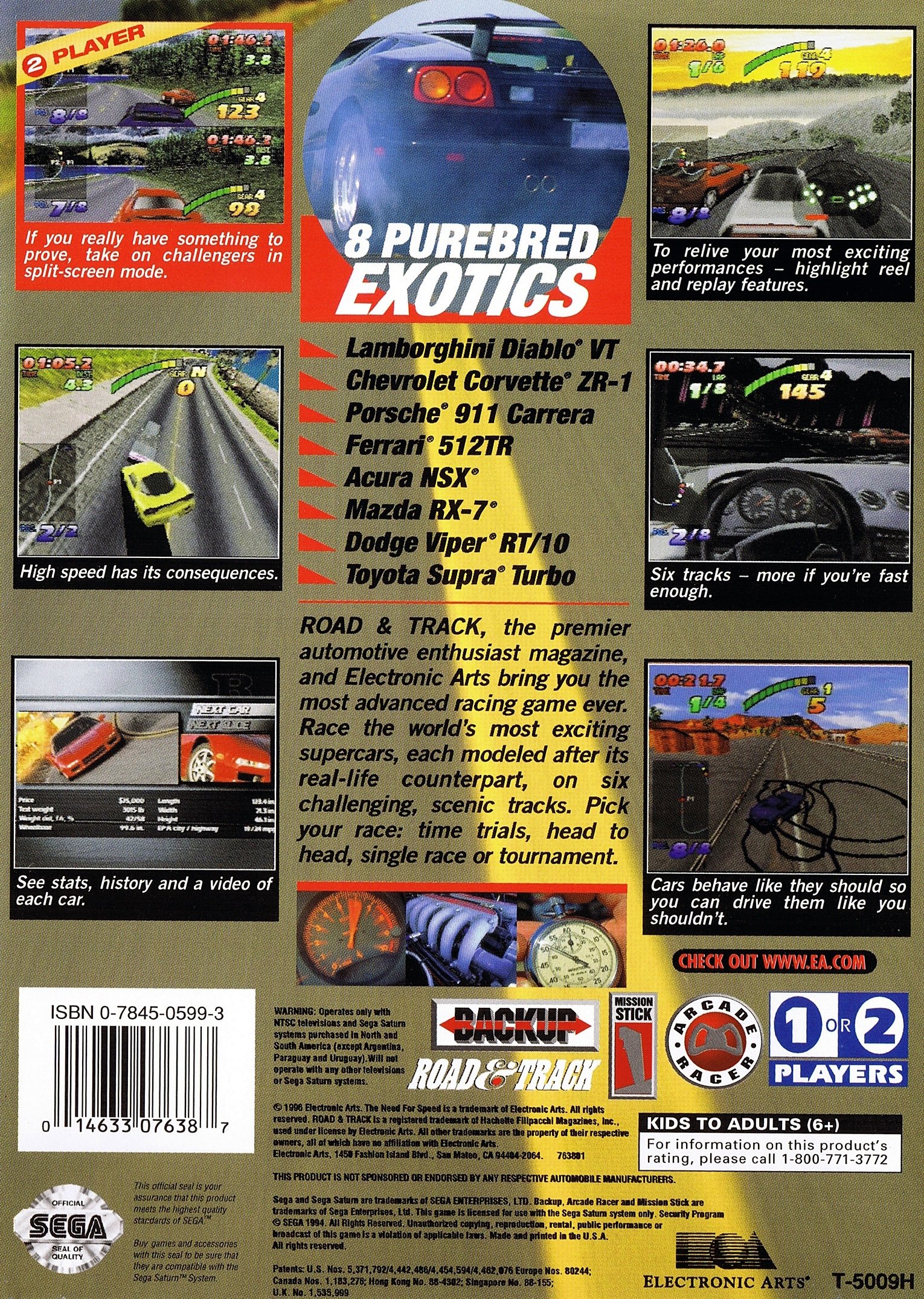 video game Road & Track Presents: The Need for Speed Image
