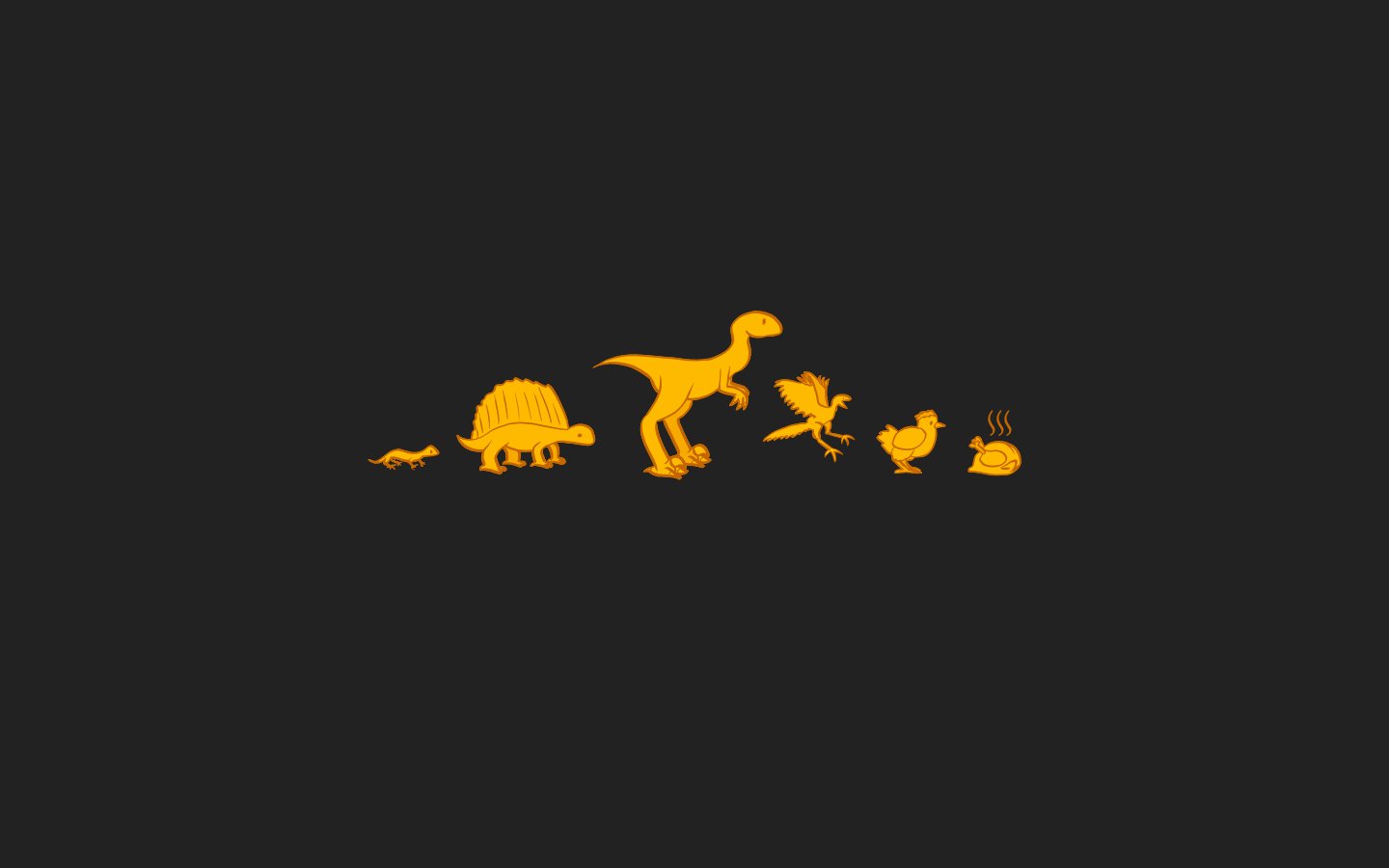 A humorous illustration features a lineup of animals, including a dinosaur, highlighting a playful and funny take on evolution or animal hierarchy.