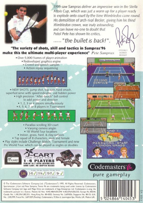 video game Sampras Tennis 96 Image