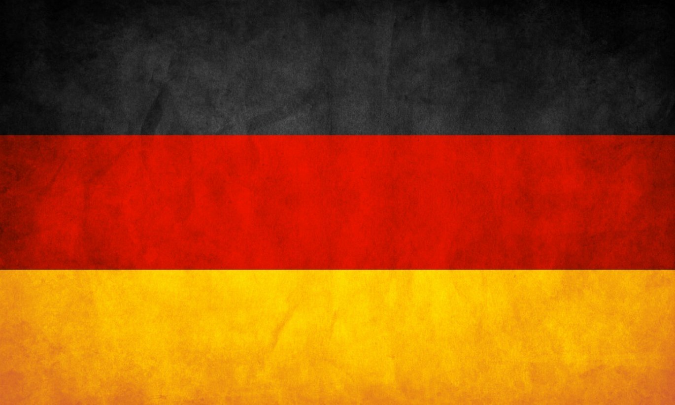 A textured image of the flag of Germany, featuring horizontal stripes in black, red, and yellow.