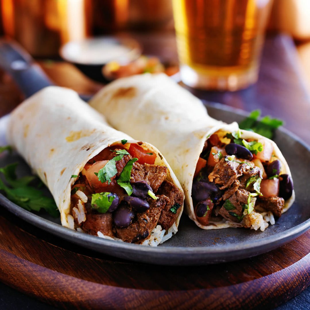 food burrito Mexican cuisine beef Image