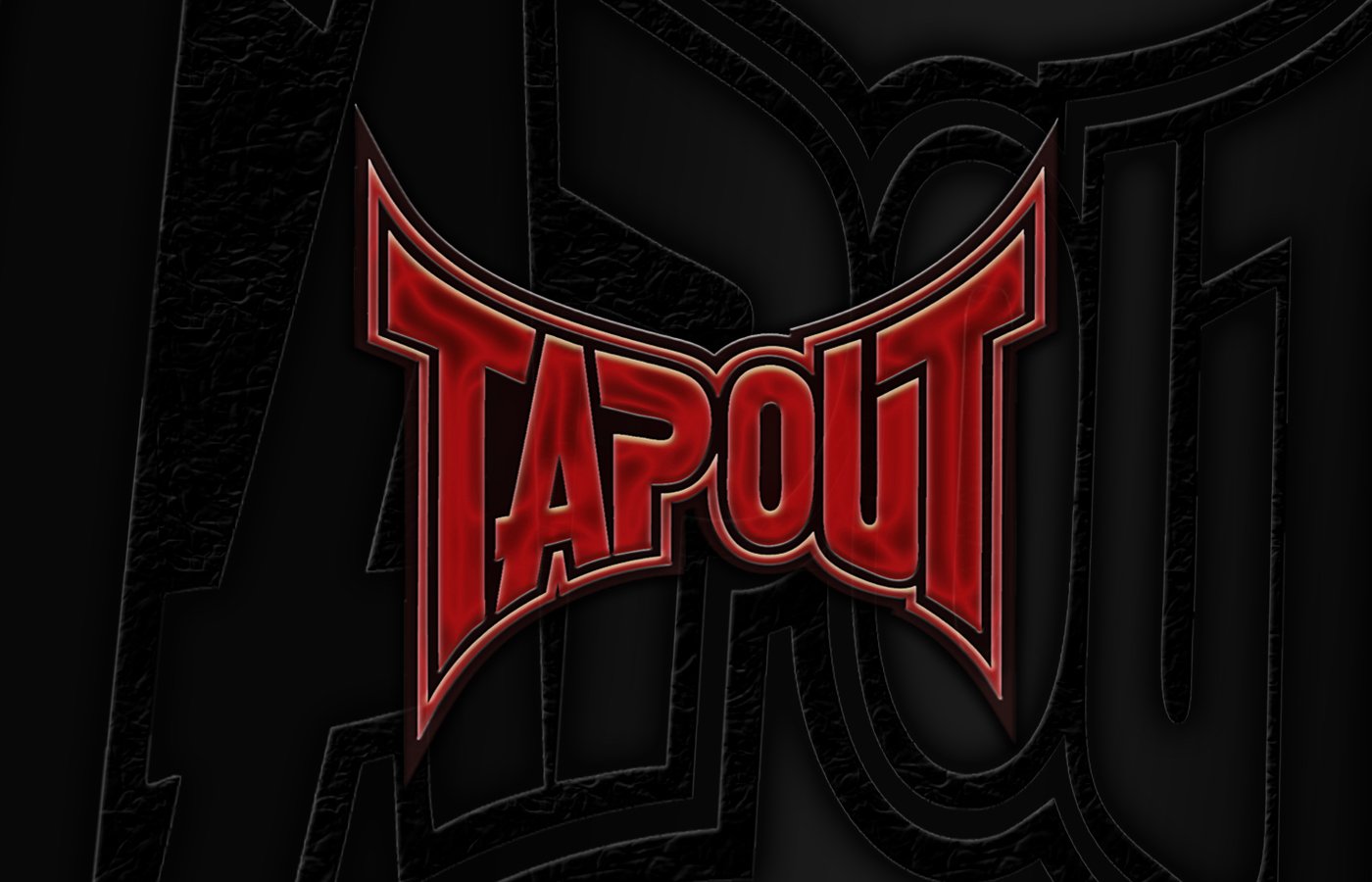 Logo of Tapout, a prominent brand in mixed martial arts (MMA) and sports, featuring bold red lettering against a dark background.