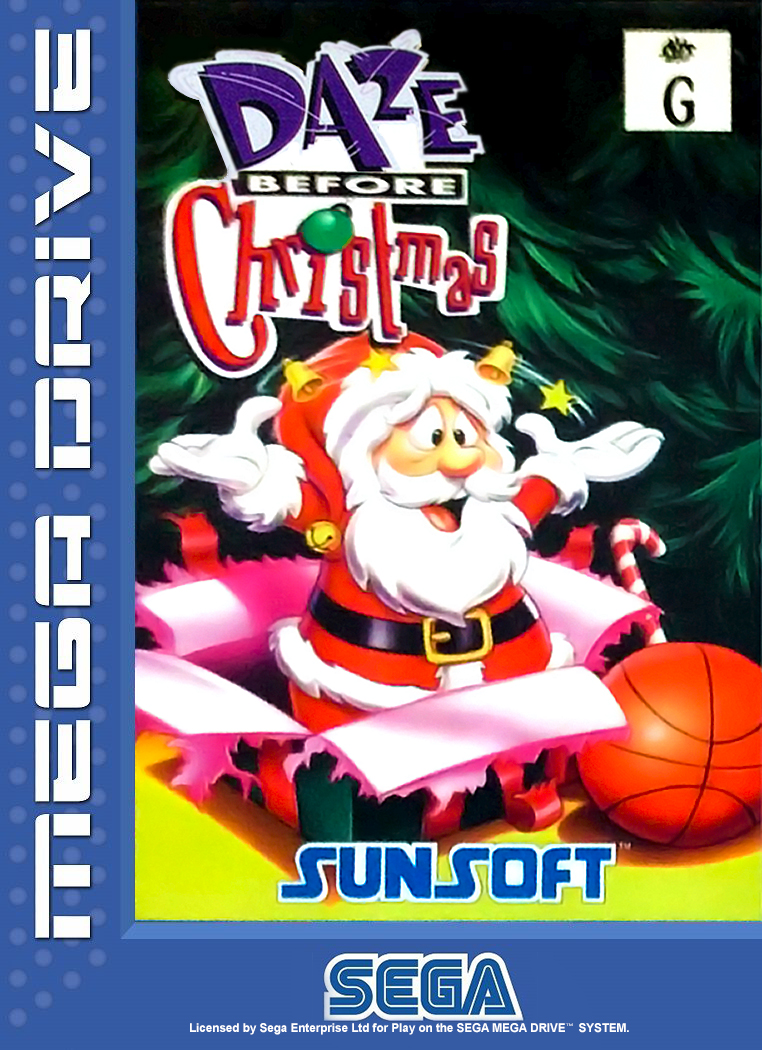 Daze before christmas sega. Daze before Christmas игра. Обложка Sega Daze before Christmas. Новогодние игры на сегу. Days before Christmas Sega.