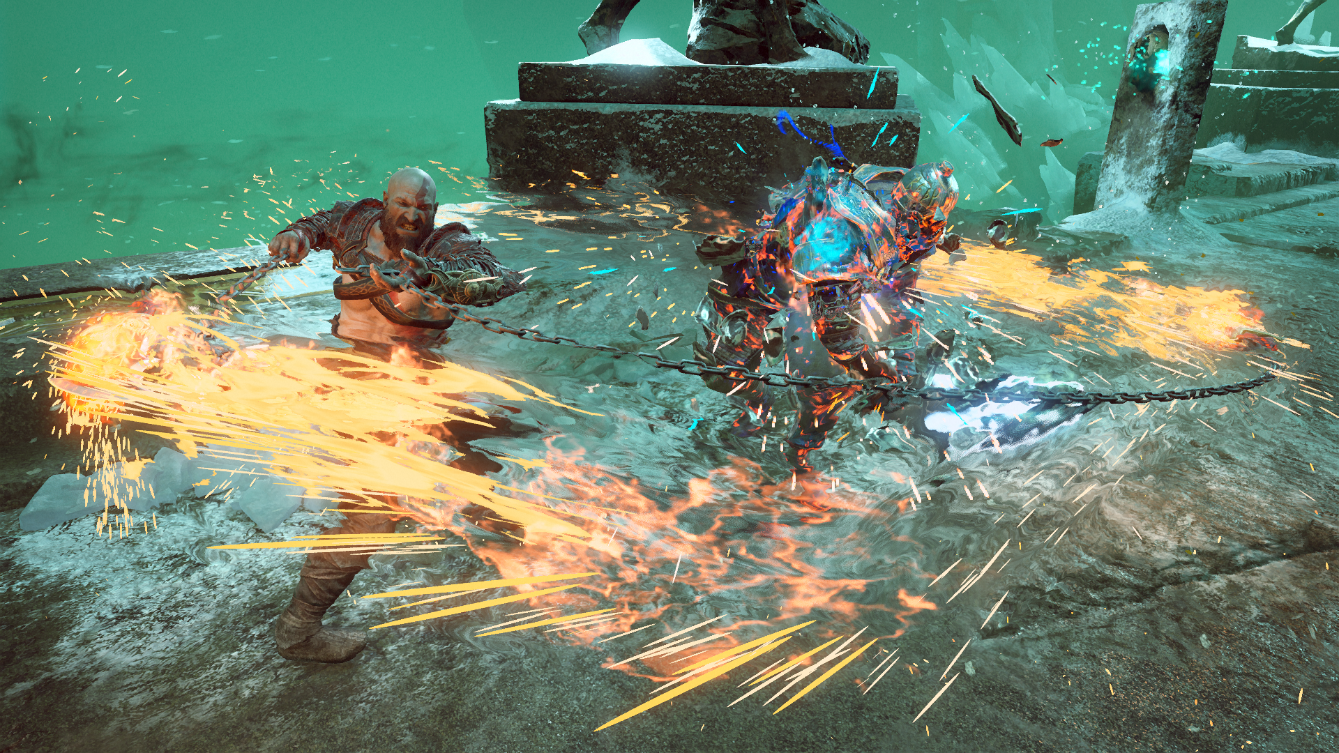  Kratos Combat in Helheim, No Logo