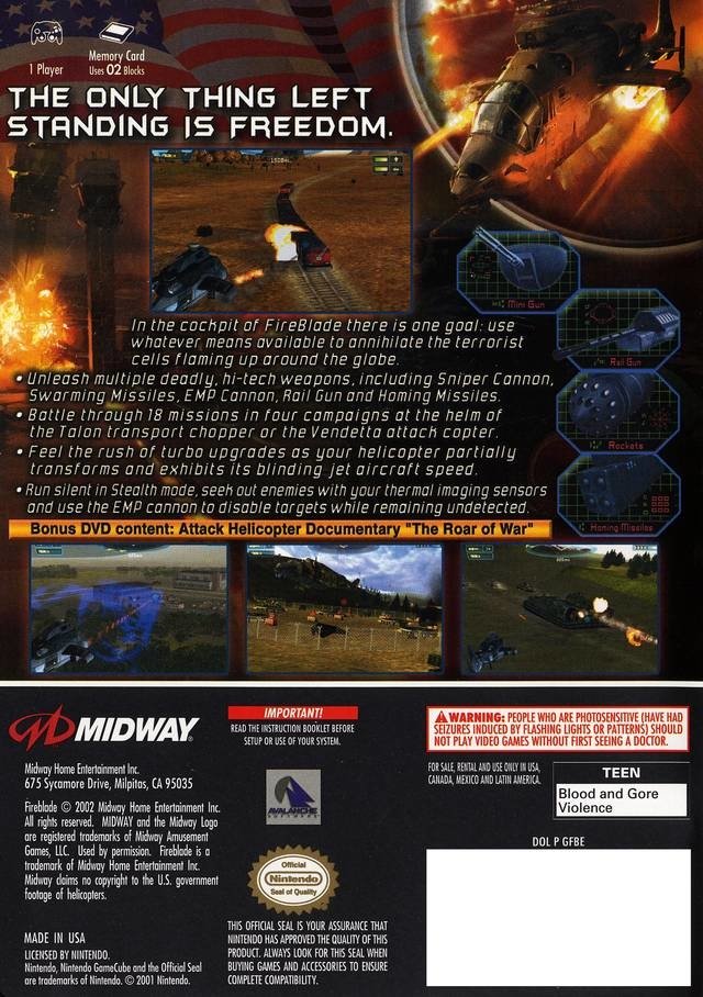 video game Fire Blade Image