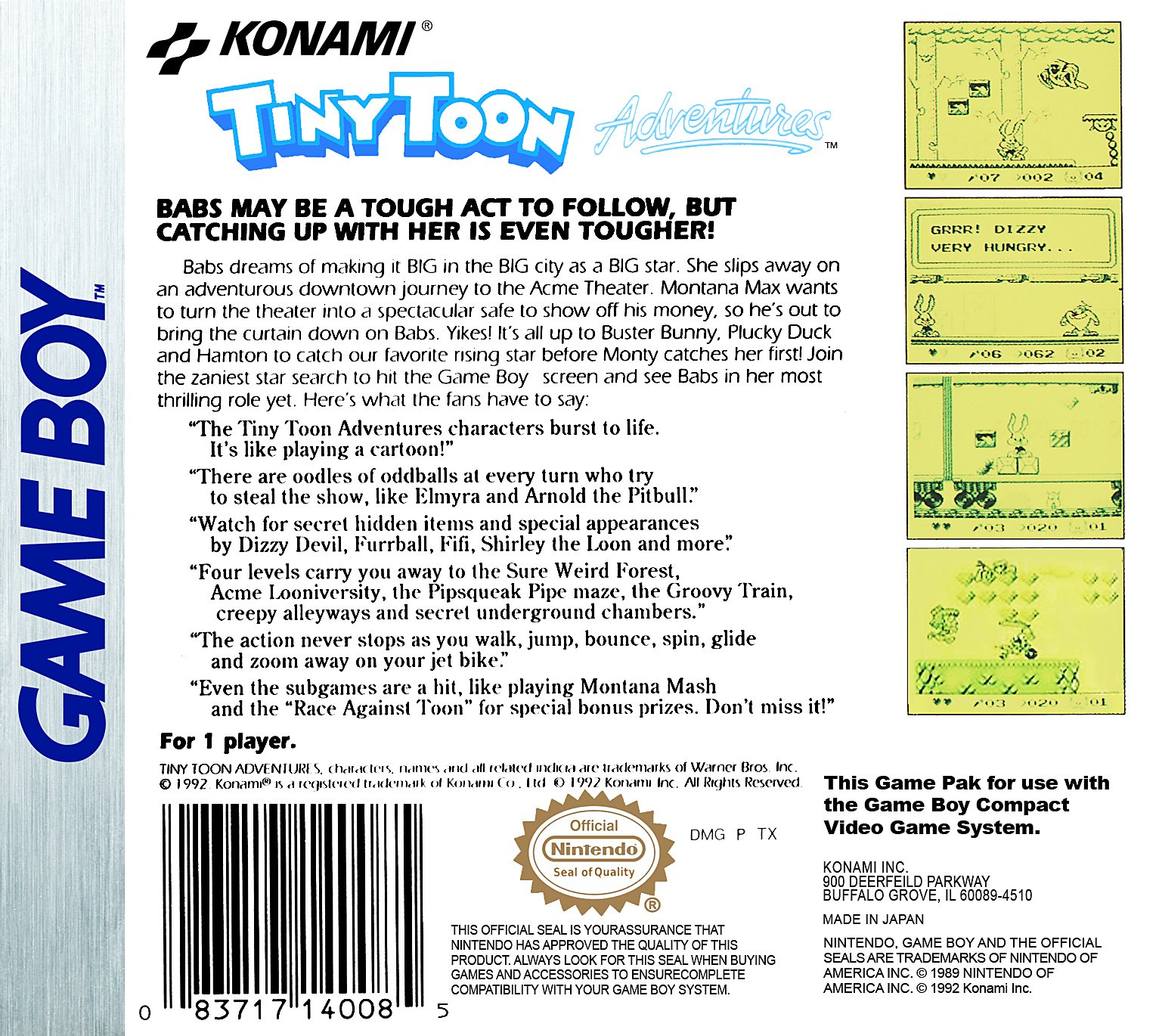 video game Tiny Toon Adventures: Babs' Big Break Image