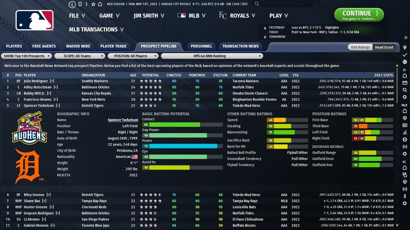video game Out of the Park Baseball 23 Image