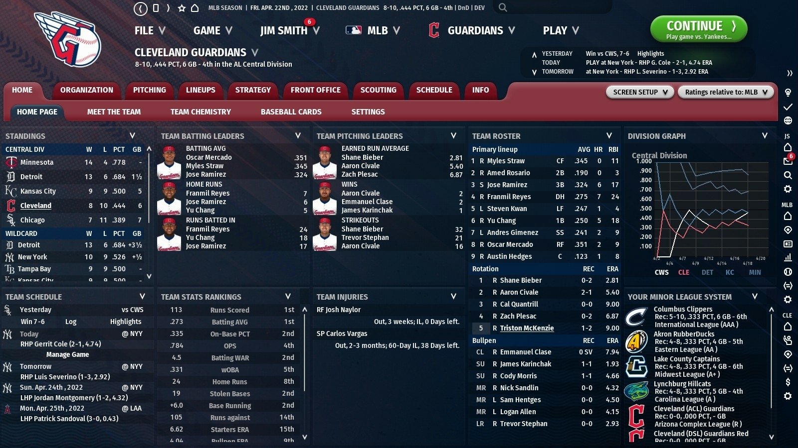 video game Out of the Park Baseball 23 Image