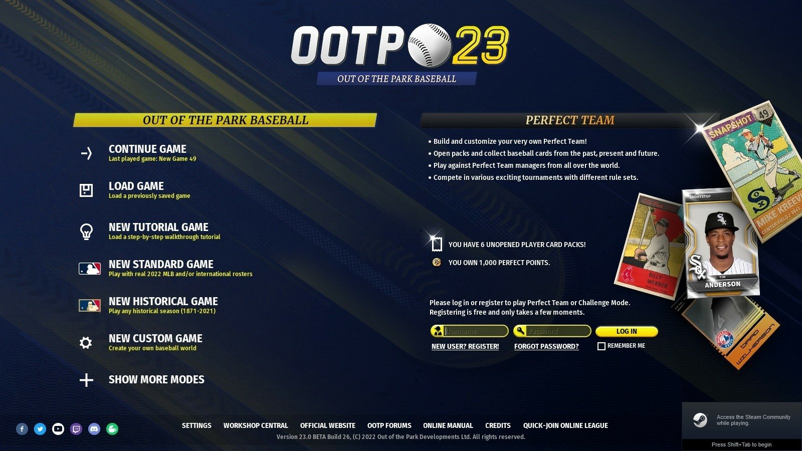 video game Out of the Park Baseball 23 Image