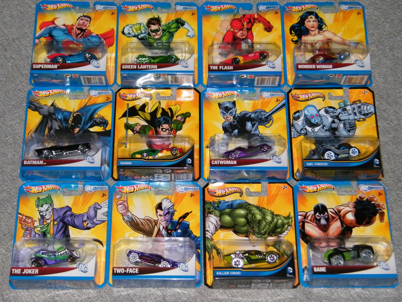 DC Superhero and Villains Hot Wheels Cars