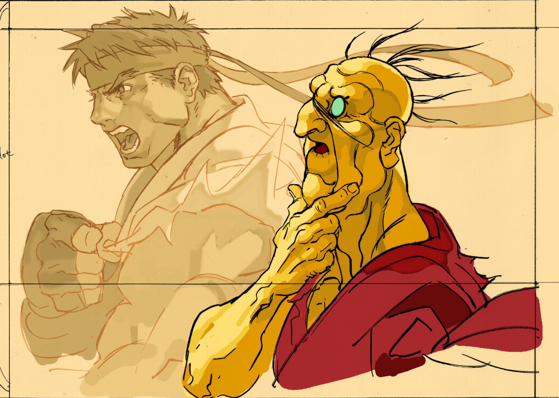 Ryu (Street Fighter) Oro (Street Fighter) video game Street Fighter III: New Generation Image
