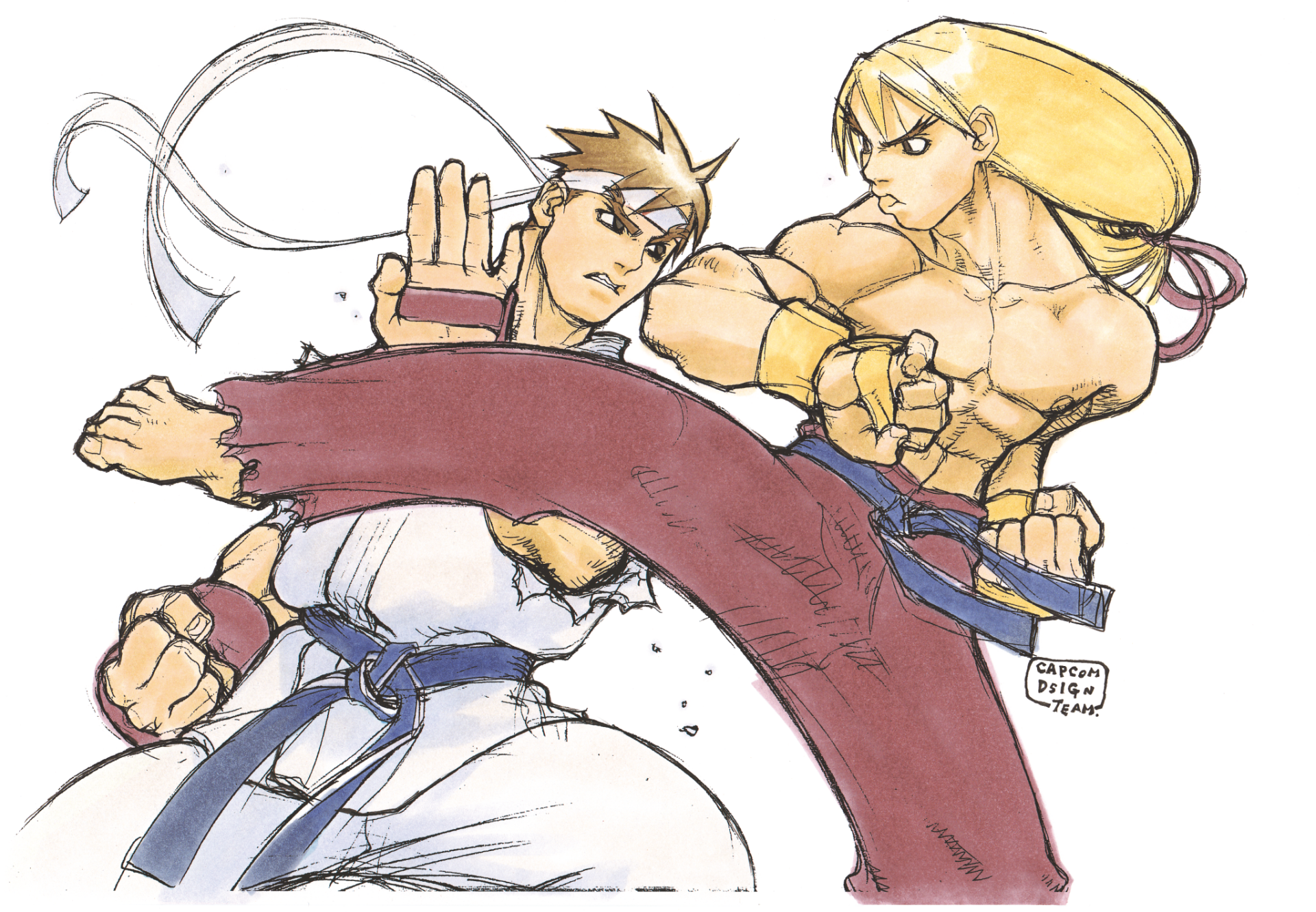 Ken Masters Ryu (Street Fighter) video game Street Fighter Alpha: Warriors' Dreams Image