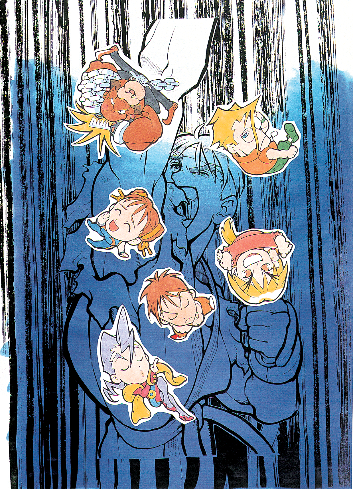 Charlie (Street FIghter) Ken Masters Guy (Street FIghter) Rose (Street Fighter) Ryu (Street Fighter) video game Street Fighter Alpha: Warriors' Dreams Image