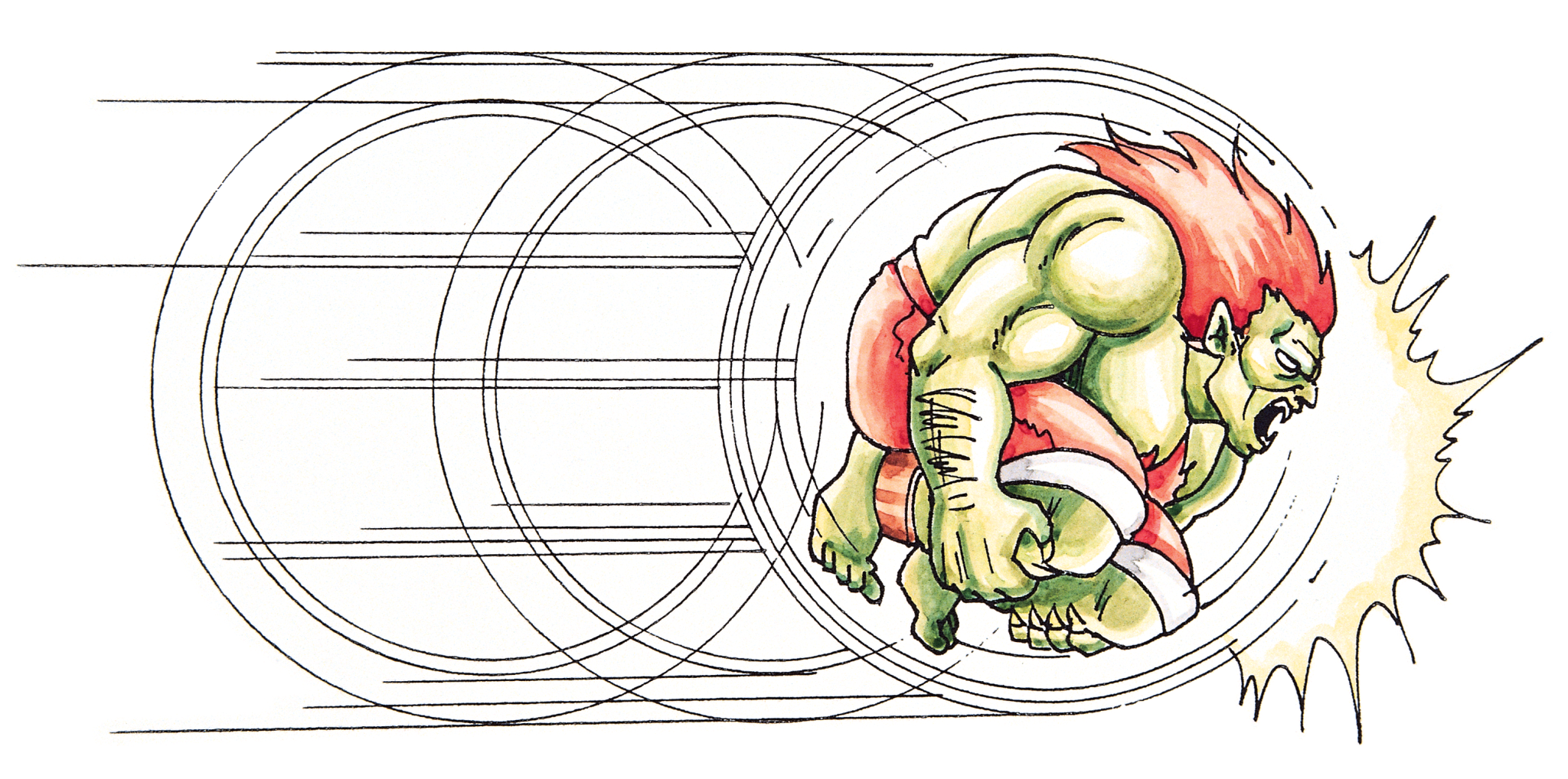 STREET FIGHTER 'Blanka Electric Thunder' enamel pin badge