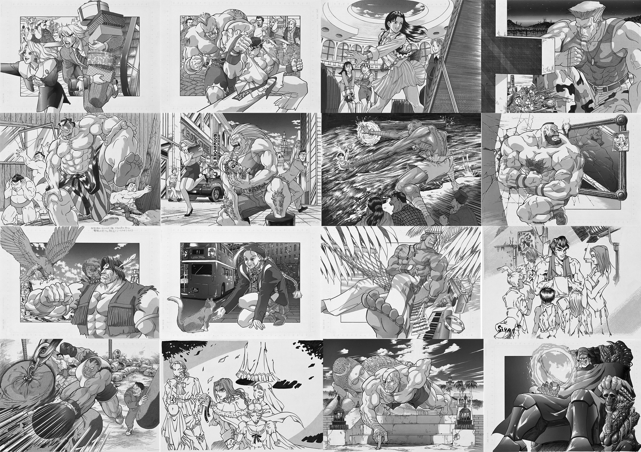 Super Street Fighter II Endings Concept Art