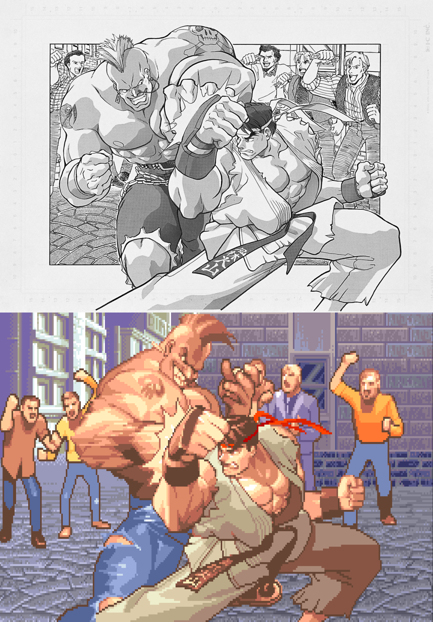 Birdie (Street FIghter) Ryu (Street Fighter) video game Super Street Fighter II Image