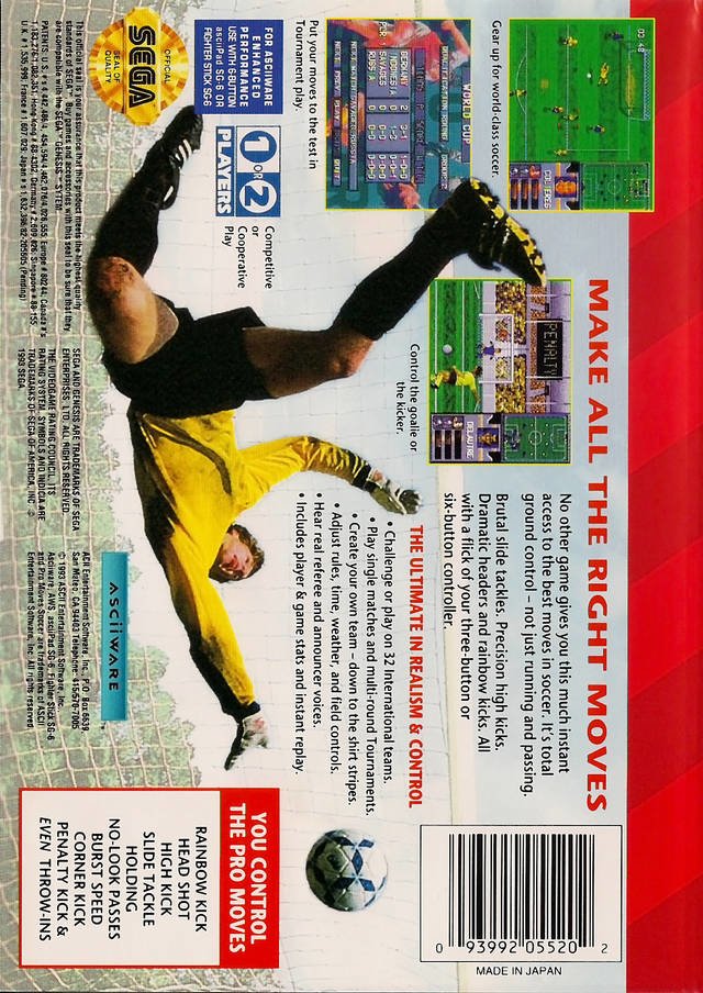 video game Pro Moves Soccer Image