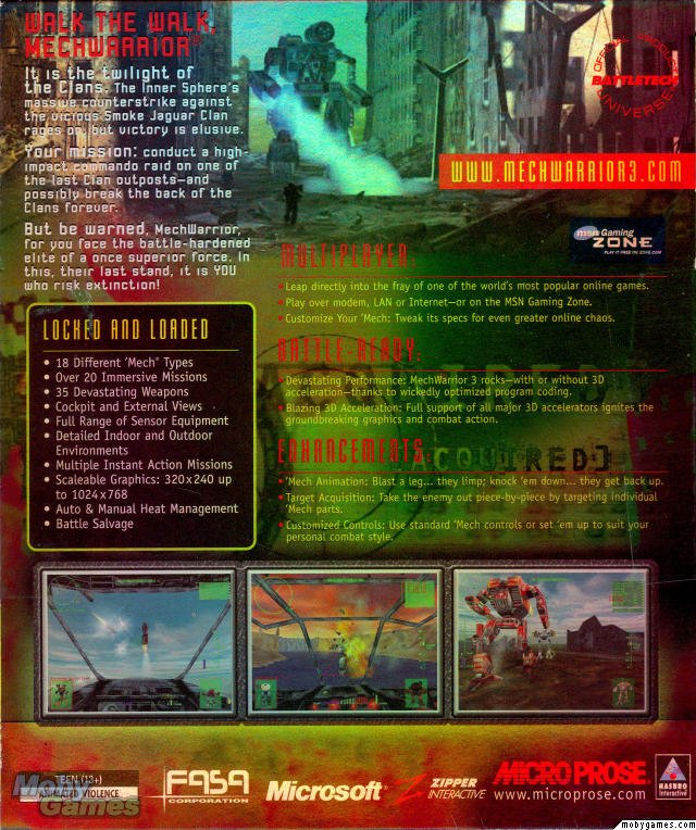 video game MechWarrior 3 Image