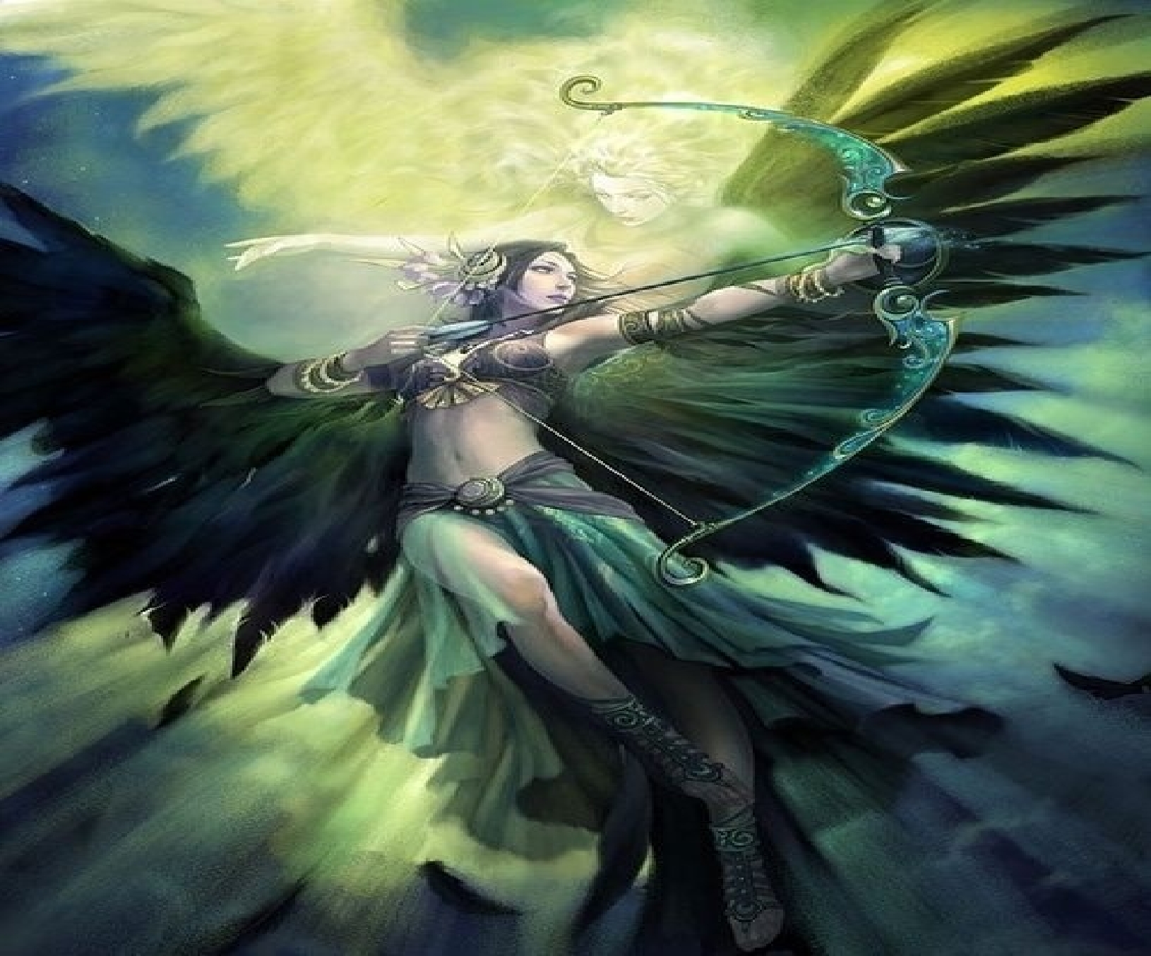 Fantasy Archer Angel and Spirit