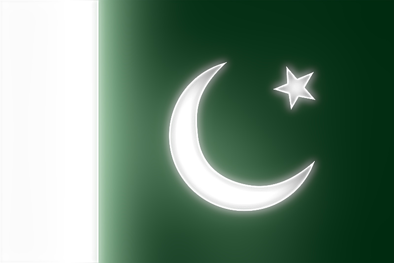 Pakistani flag, Glow effect