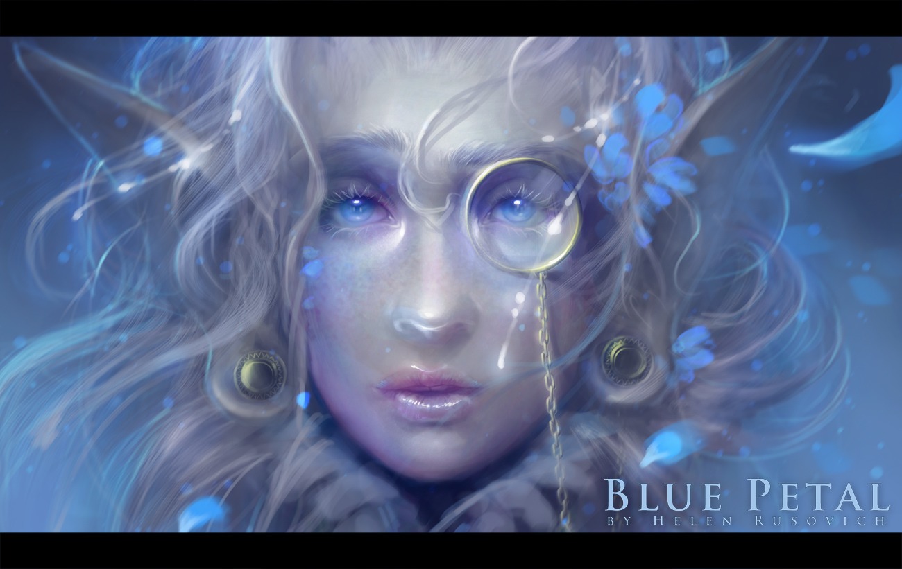 Blue Petal by Helen Rusovich - Image Abyss