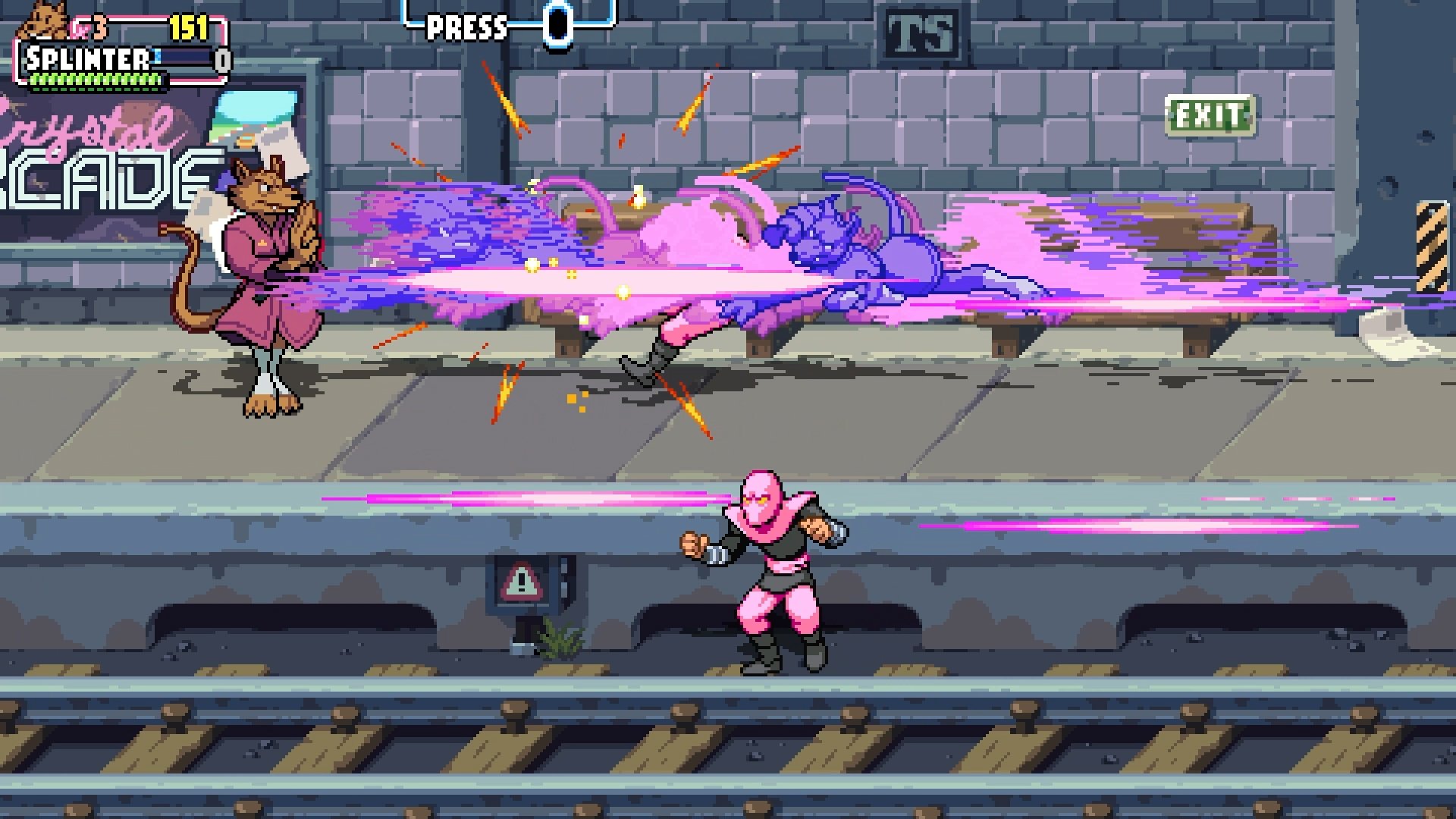 video game Teenage Mutant Ninja Turtles: Shredder's Revenge fighting arcade characters Image
