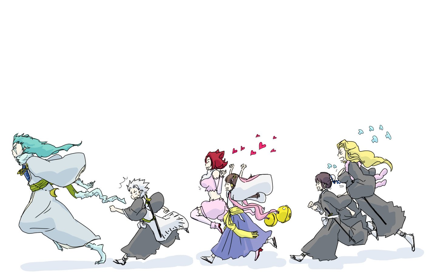 Haineko (Bleach) toubime (Bleach) Hyorinmaru (Bleach) Tōshirō Hitsugaya Rangiku Matsumoto Momo Hinamori Anime Bleach Image