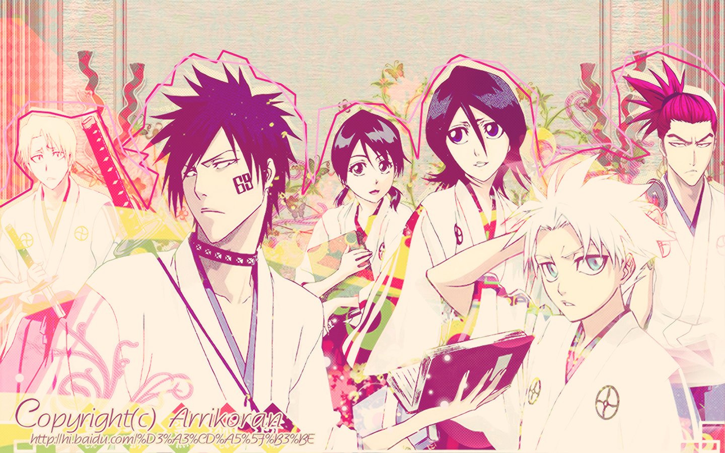 Tōshirō Hitsugaya Renji Abarai Rukia Kuchiki Momo Hinamori Izuru Kira Hisagi Shūhei Anime Bleach Image