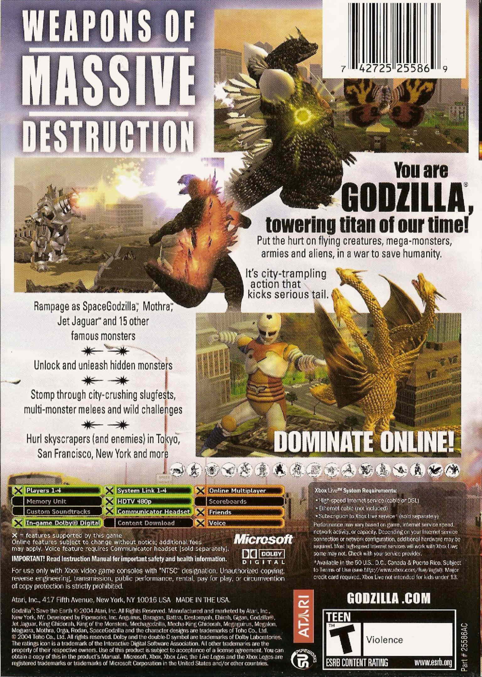 video game Godzilla: Save the Earth Image