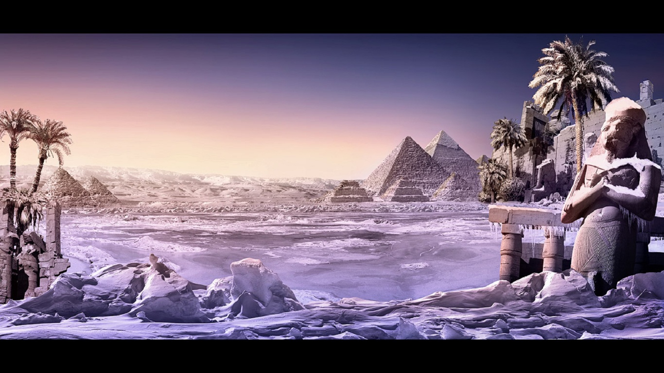 Frozen Egypt Matte Painting by Michael Heina