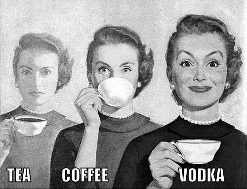 funny food tea coffee vodka Image