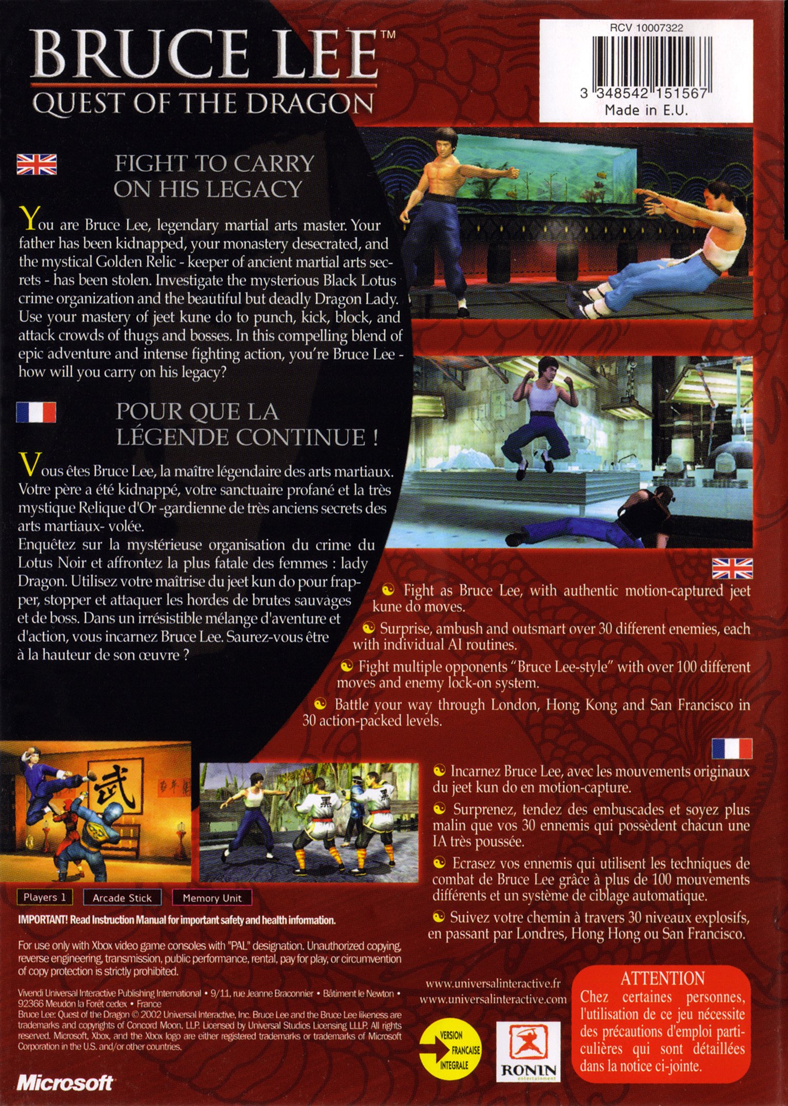video game Bruce Lee: Quest of the Dragon Image