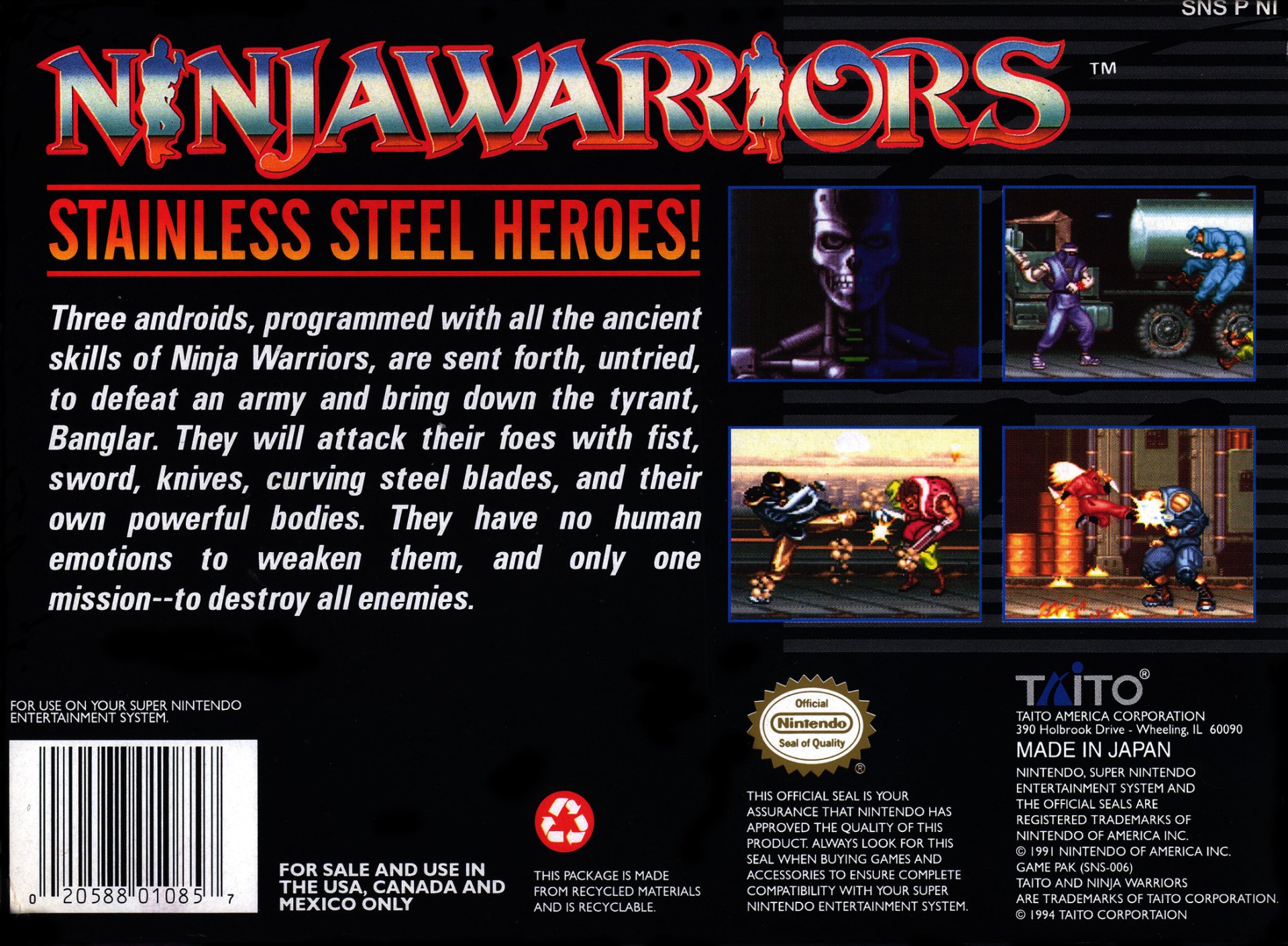video game The Ninja Warriors Image