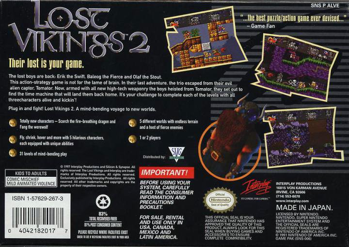 video game The Lost Vikings 2 Image