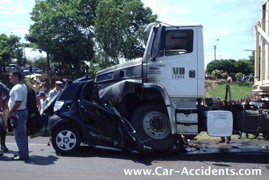 vehicle wreck truck accident car crash vehicle collision Image