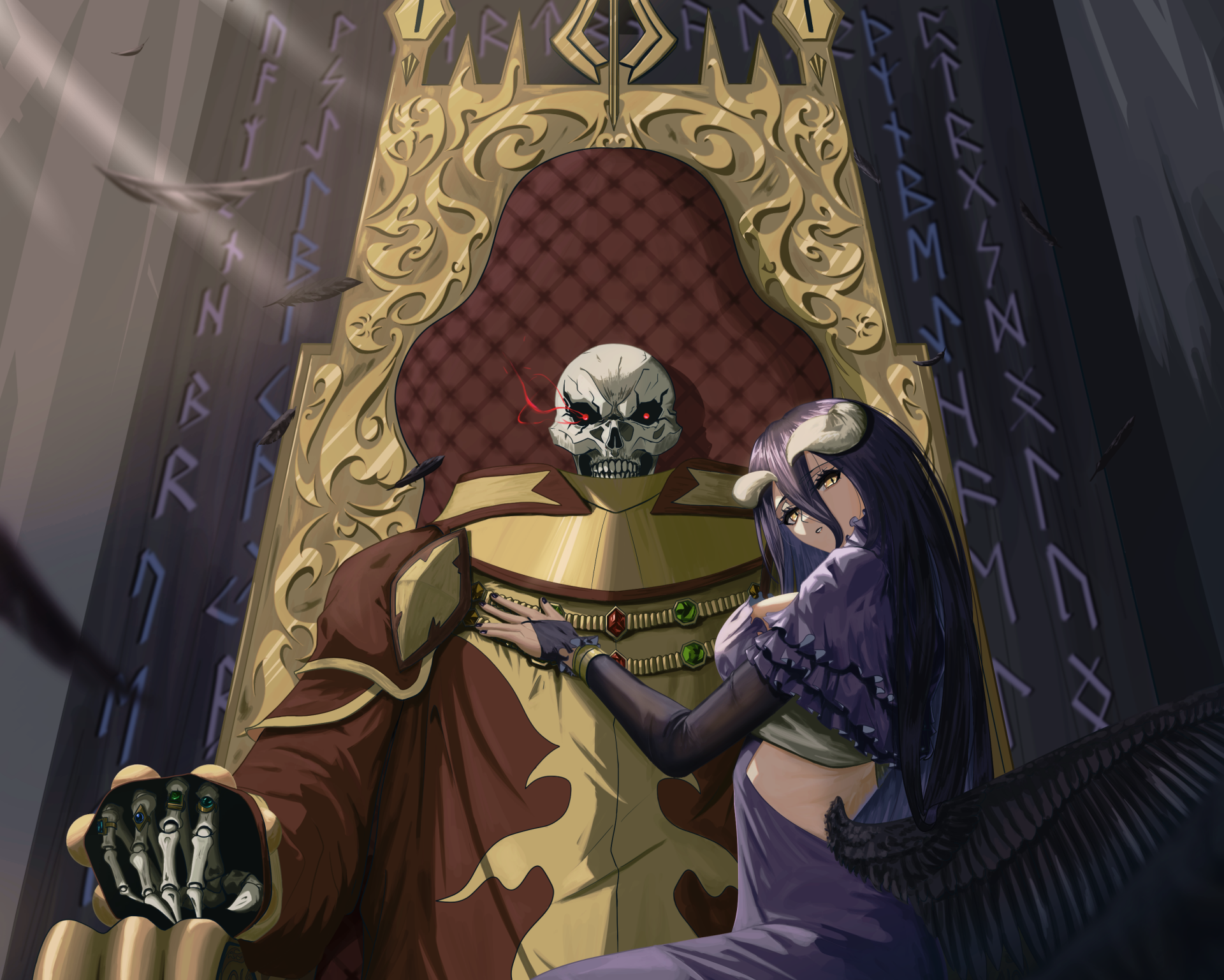 Albedo (Overlord) Ainz Ooal Gown Anime Overlord Image